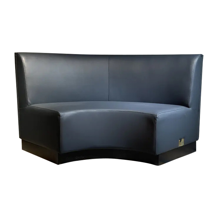 High End Customized Curved Leather Restaurant Booth Seating Furniture Nightclub Half Round Circle Booth Seating