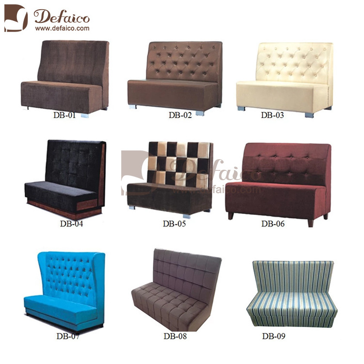 Customized Single Double Side High Back Velvet Booths Seating Sofa for Restaurant Furniture