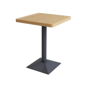 Commercial Use Restaurant Coffee Shop Cafe Dining Table Square Wood Top Table Metal Base Coffee Dining Table