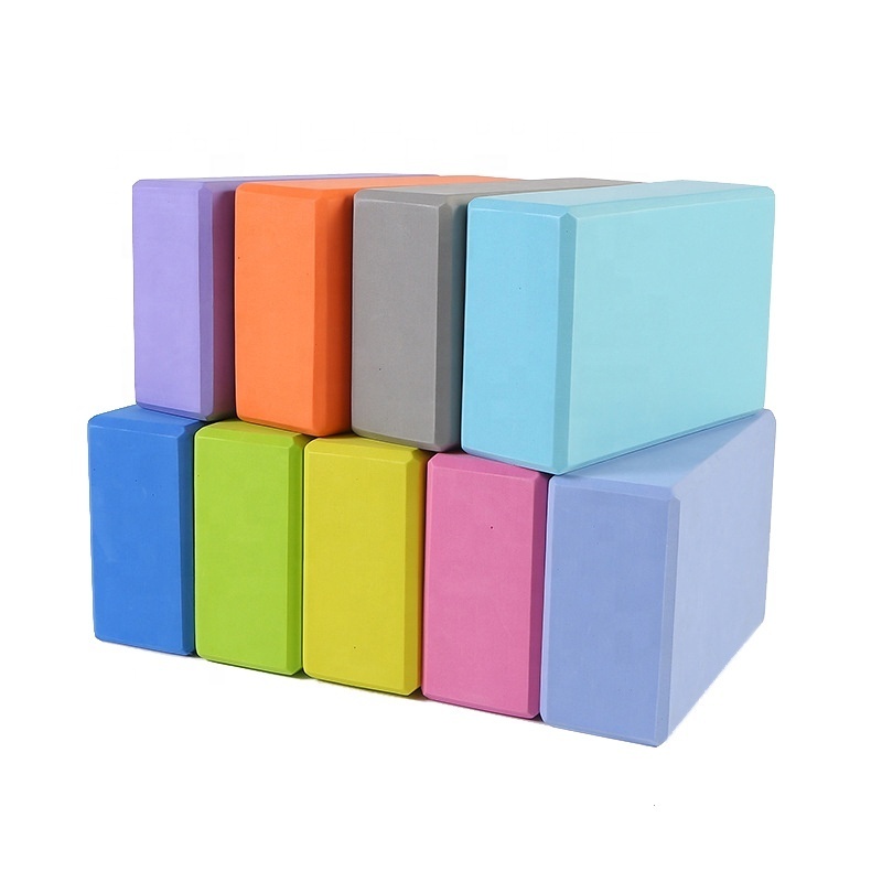 Custom Logo Pilates Yoga Blocks Set Thick Foam Eco Friendly Custom Color Eva Yoga Blocks