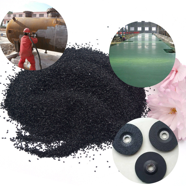 Refractory Material Black Fused Alumina Polishing Powder Grain Abrasive Aluminium Oxide Powder sandblasting Black Fused Alumina