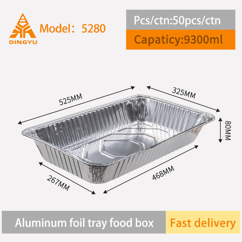 9300ml Disposable food packaging aluminum foil pan large lasagna pan full size deep steam container