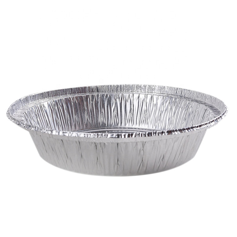 7/8/9 inch round foil pizza pan aluminium foil tray containers with lid