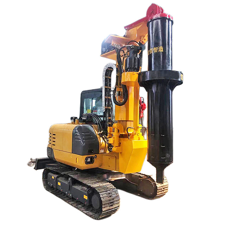 Mobile Concrete Pile Press Driving Machine Hydraulic Helical Screw Piles Work Used Rotary drilling Piling Rig Machine