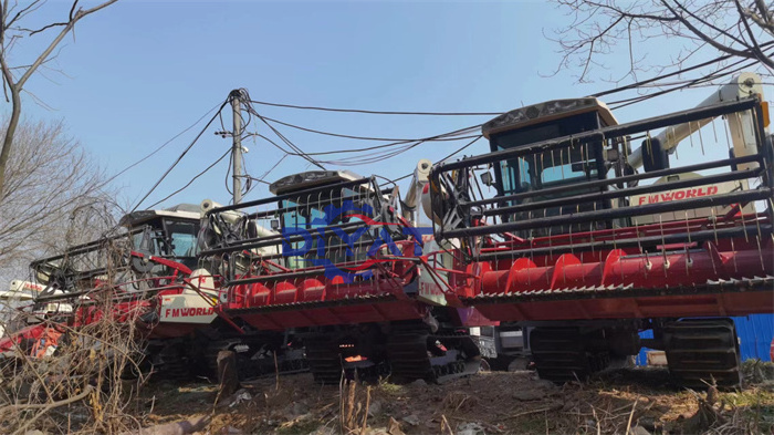 Full Feeding Used Rice Wheat Combine Harvester