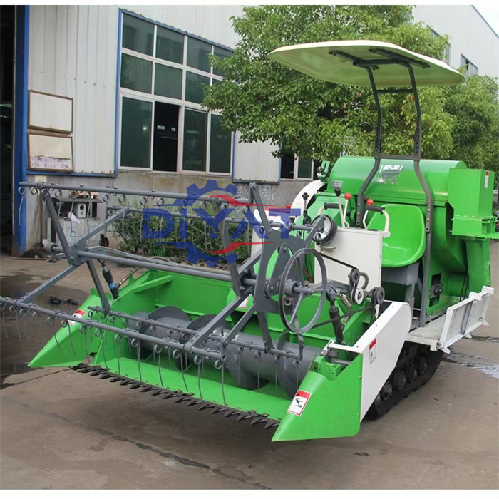 Agricultural Rice paddy harvesting crawler tractor barley reaper