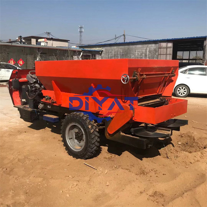 70-100 hp tractor trailed cow sheep dung horizontal helical muck manure spreader for farms