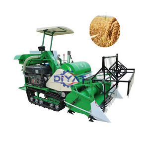 Agricultural Rice paddy harvesting crawler tractor barley reaper