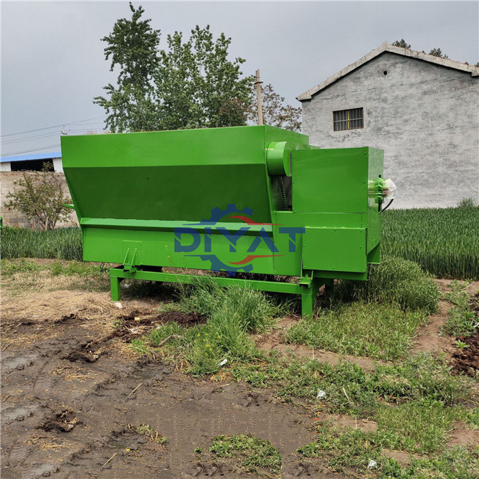 Horizontal farm cow cattle feed TMR feed mixing machine cattle breeding farming equipment for animal food mixer