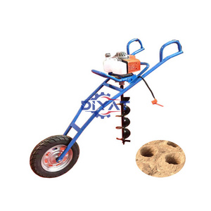 Hole digger tractor auger hole post digging machine Hand auger drilling machine digging planting tree machine