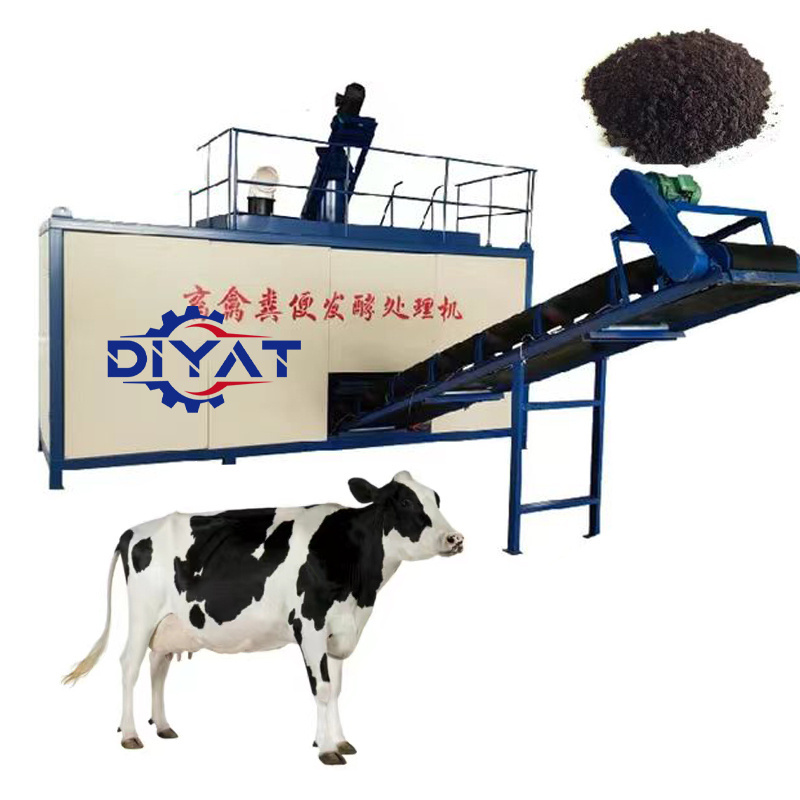 easy to operate cow manure ferment organic waste composting machine kitchen food organic waste composting machine