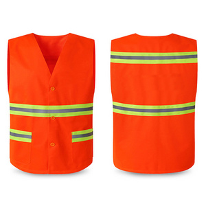 High quality construction site reflective vest custom safety vests orange construction vest reflective