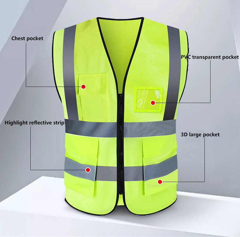 Reflective vest running safety blue reflective vests warehouse safety vest