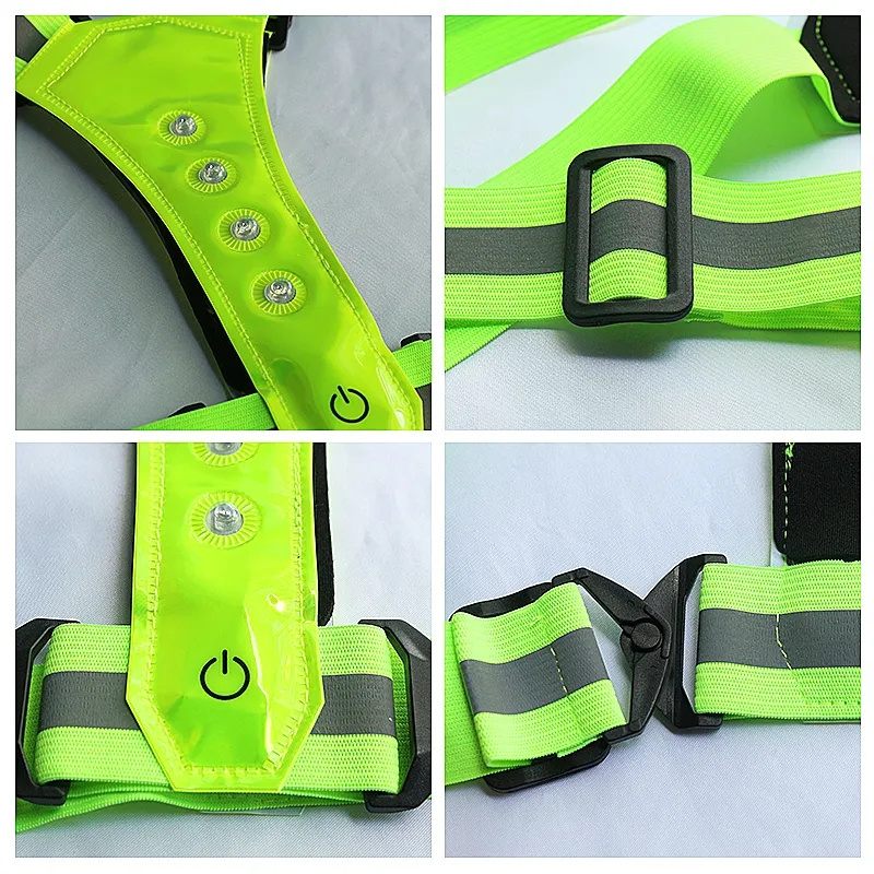 LED safety vest for men reflective class 3 mesh safety vest horse riding safety vest