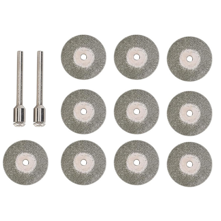 Diamond Coated Rotary Tools Diamond Cutting Wheel Cut Off Discs with Mandrel for Dremel Rotary Tool