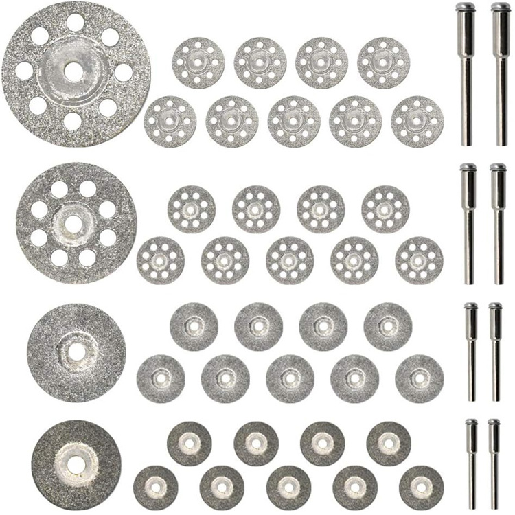 Diamond Coated Rotary Tools Diamond Cutting Wheel Cut Off Discs with Mandrel for Dremel Rotary Tool