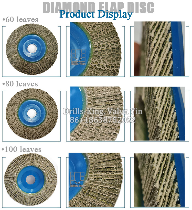 Hot Sale 4.5 Inch 115mm Electroplated Diamond Hybrid Flap Disc For Ceramic Porcelain Tile Glass Alloy Tungsten Coating Grinding