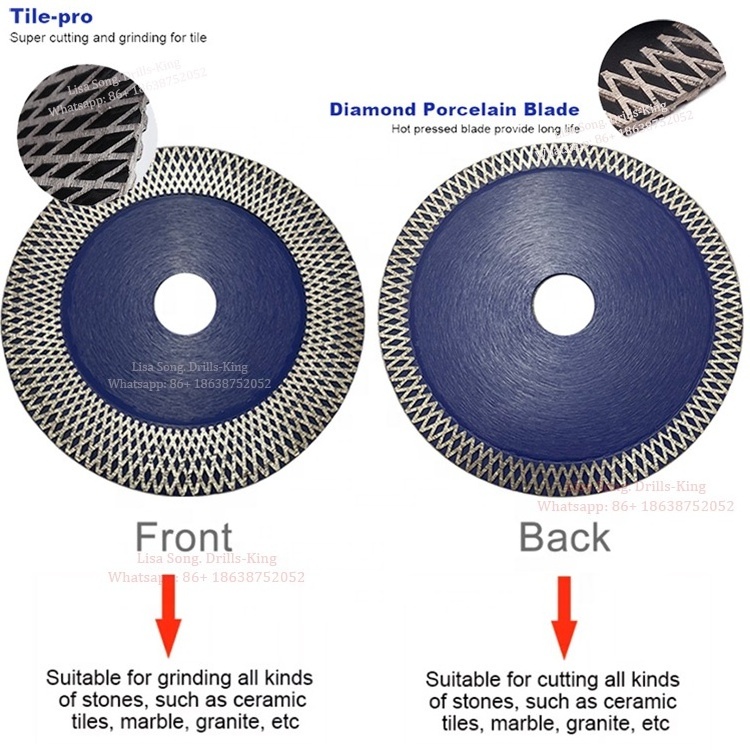 115-125mm Turbo Diamond Saw Blade Super Porcelain Tile Ceramic Cutting Disc For Granite Marble Tile Cutting And Grinding