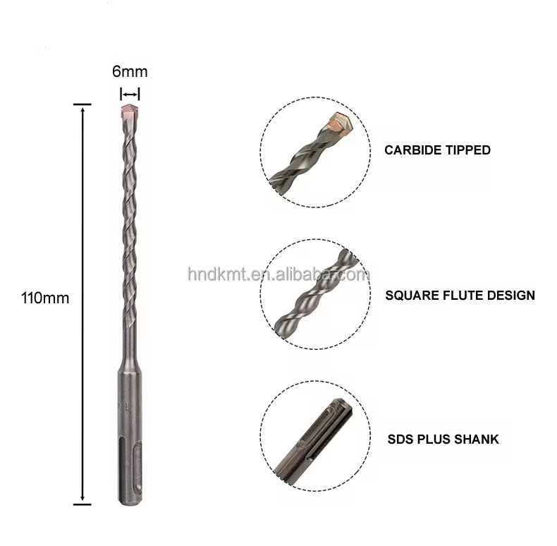 Classic Slop Tip 4 Cutters U Flute SDS Puls Max Shank Hammer Drill Bit For Concrete