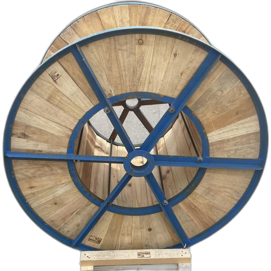 Large Wooden Drum Electrical Cable Reel Spool Metal Flange Process Bobbin for Sale for Cable Manufacturing Equipment