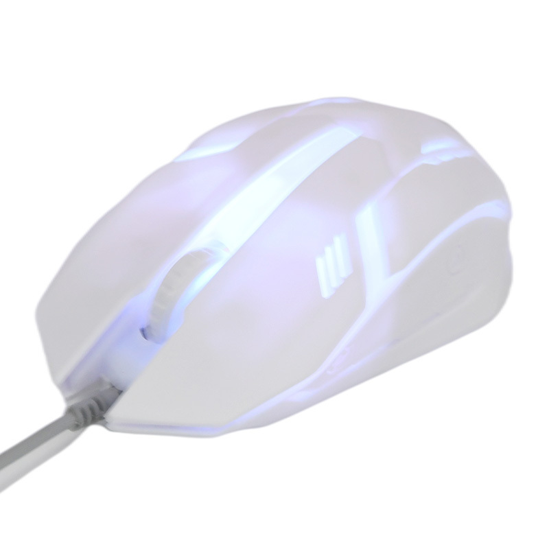 JINMS S1 Wired Gaming Mouse Cheap 3D Optical Mouse Colorful Light Right-handed Wired Ergonomic Mouse