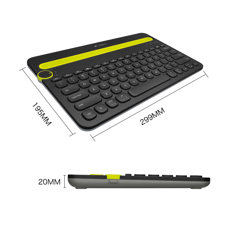 Black Wireless Keyboard Silent Logitech K480 Multi-Device Keyboard Mobile Phone Stylish Portable Convenient Keyboard