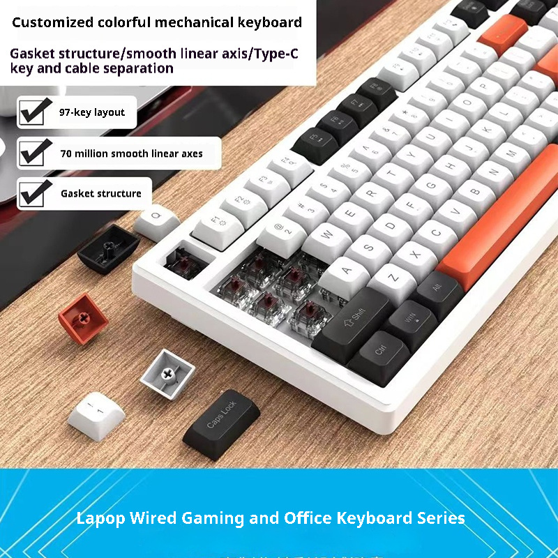 Lapop Hot Swappable Mechanical Keyboard Gamer 85% Knob Magnetic Switch Computer Rgb Pc Gaming Mechanical Keyboard