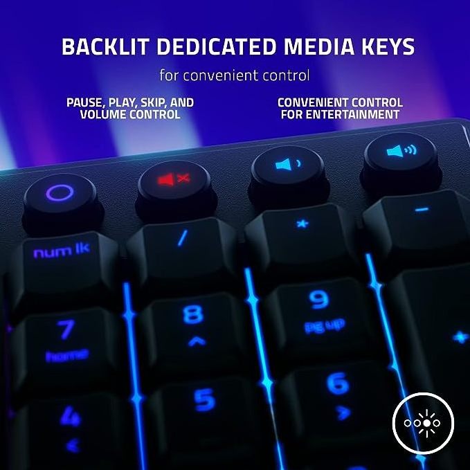 Razer Ornata V3 Gaming Keyboard Low Profile Keys Mecha Membrane Switches