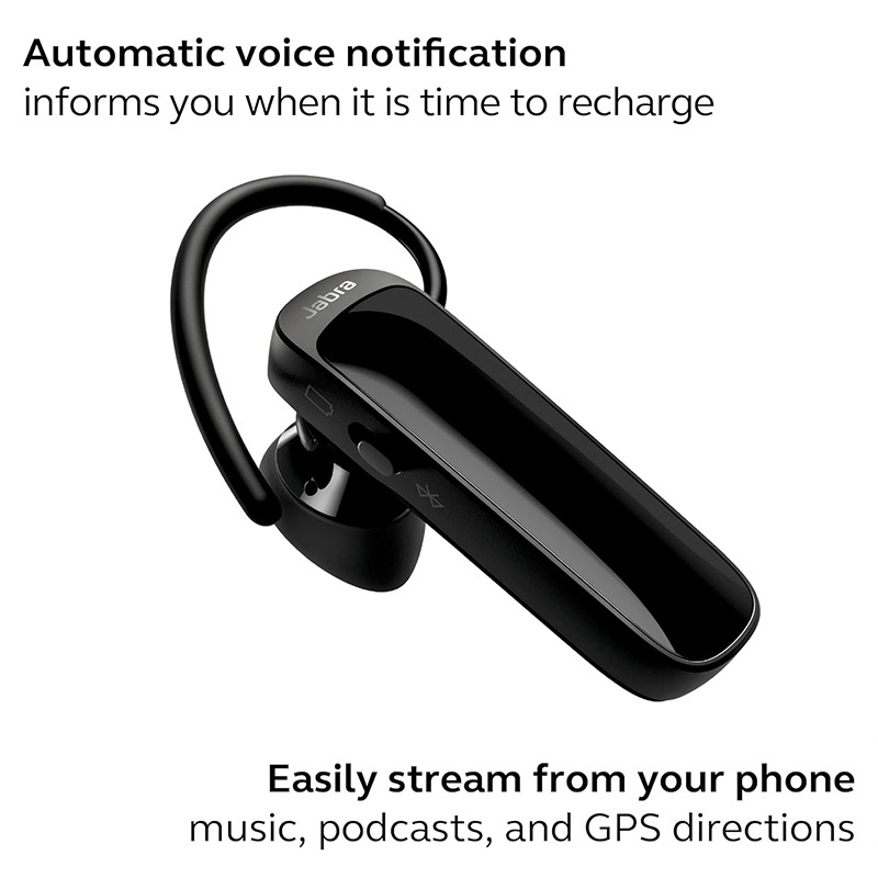 Jabra Talk 25 SE Mono Bluetooth Headset Wireless Single Ear Headset with Built-in Microphone Media Streaming Wireless Microphone