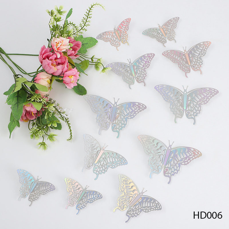 OEM&ODM 3d Butterfly Sticker Printing Girls Bedroom Decorative PVC Wall Stickers