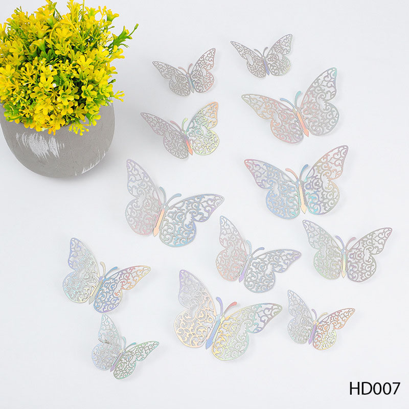 OEM&ODM 3d Butterfly Sticker Printing Girls Bedroom Decorative PVC Wall Stickers