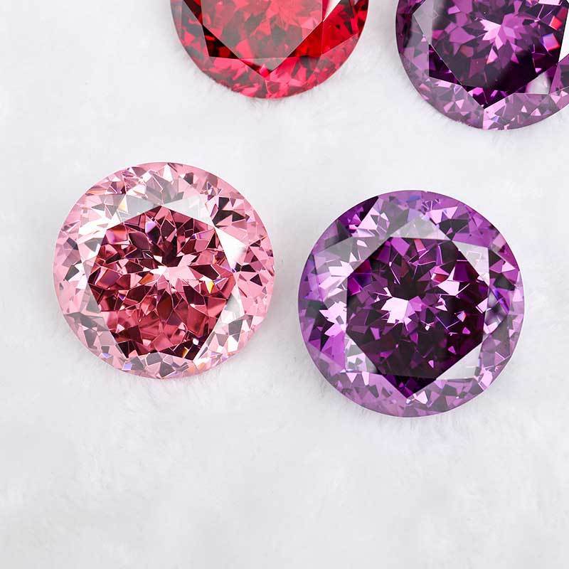 Wholesale Colored Round Zircon Loose Stone VVS 3A Artificial Zircon Lab Created Diamonds Colored Stones Cubic Zirconia Stones