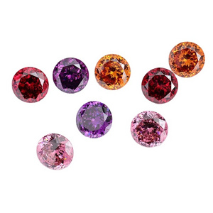 Wholesale Colored Round Zircon Loose Stone VVS 3A Artificial Zircon Lab Created Diamonds Colored Stones Cubic Zirconia Stones