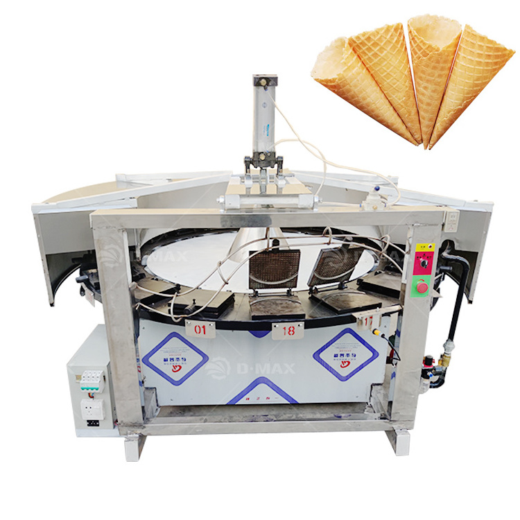 Industrial Stroopwafel Ice Cream Wafer Egg Roll Waffle Maker Ice Cream Cone Make Machine For Trade