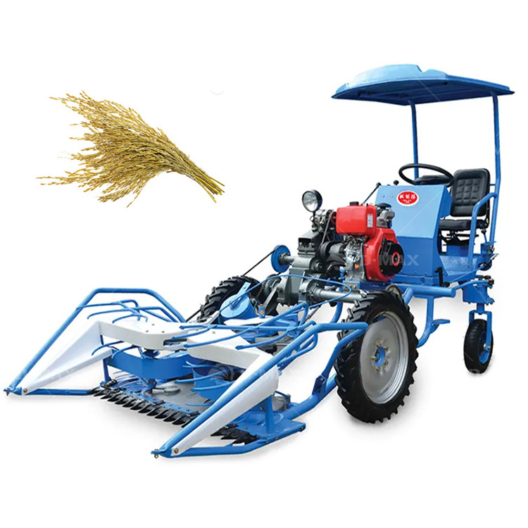 Latest design Reed Straw Grass Harvesting And Bundling Machine cattail Oat Corn Stalk Harvester Binder Diesel Engine