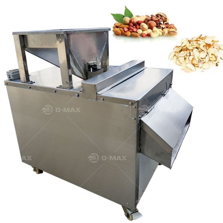 High efficient Pistachio Mincing Almonds Slicing  Peanut Cutter Cashew Nut Cutting Machine walnut Thinning slicer