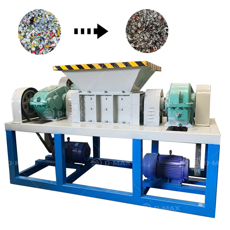 Double Shaft Plastic Scrap Metal Shredder Machine Plastic Recycling Metal Recycling  Garbage Crushing Machine