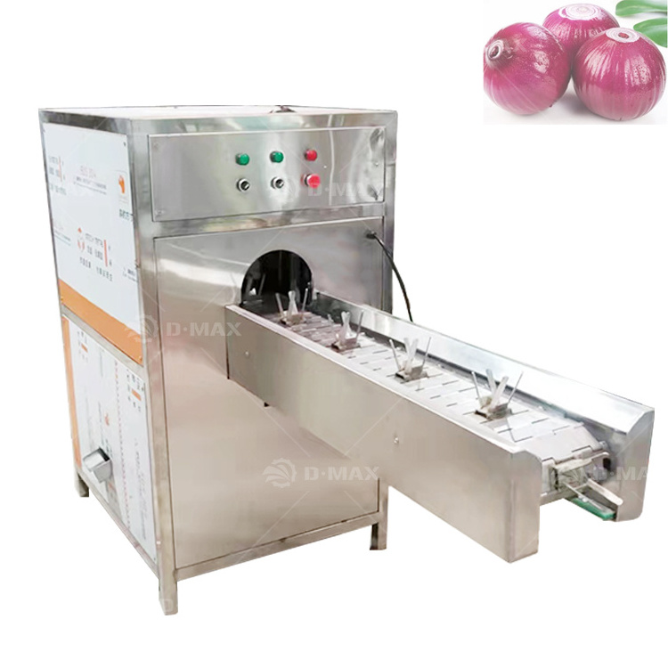 High Productivity Onion Rings Slicer Onion Root Cutting Machine Onion Peeler And Cutter Machine