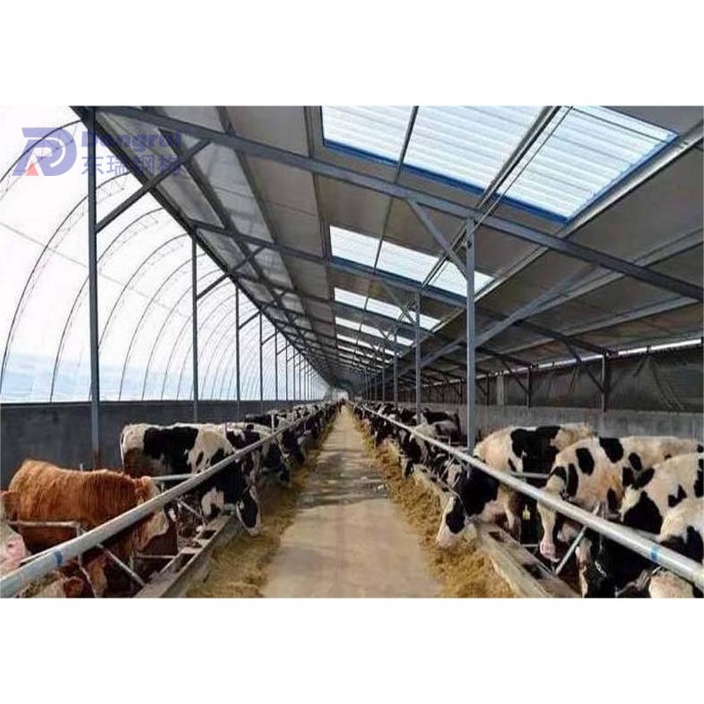 steel frame structure prefabricated cottage controlled poultry cattle farms shed for sale