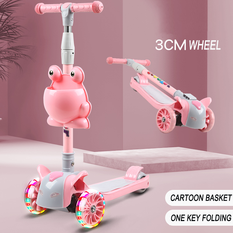 Wholesale price three PU light wheels Iron aluminum kick scooter kids children scooter for baby