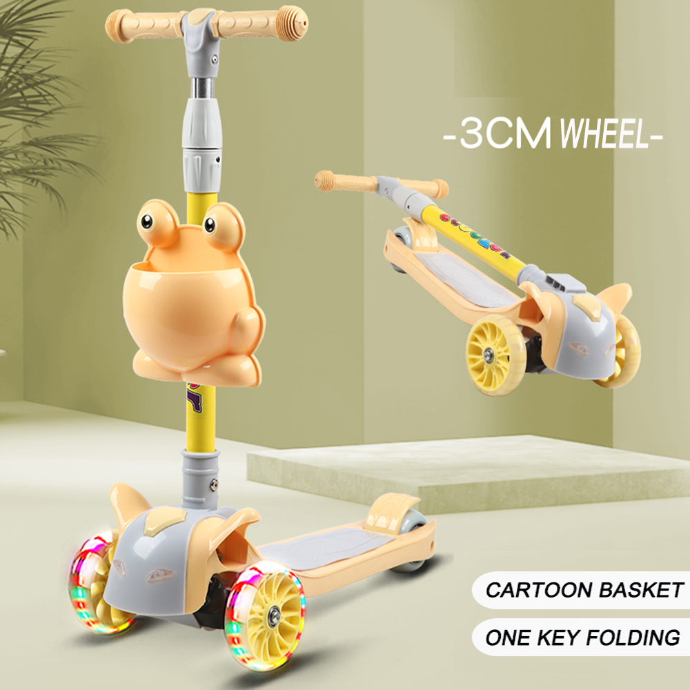 Wholesale price three PU light wheels Iron aluminum kick scooter kids children scooter for baby