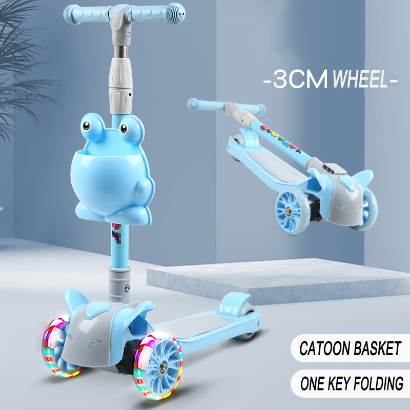 Wholesale price three PU light wheels Iron aluminum kick scooter kids children scooter for baby