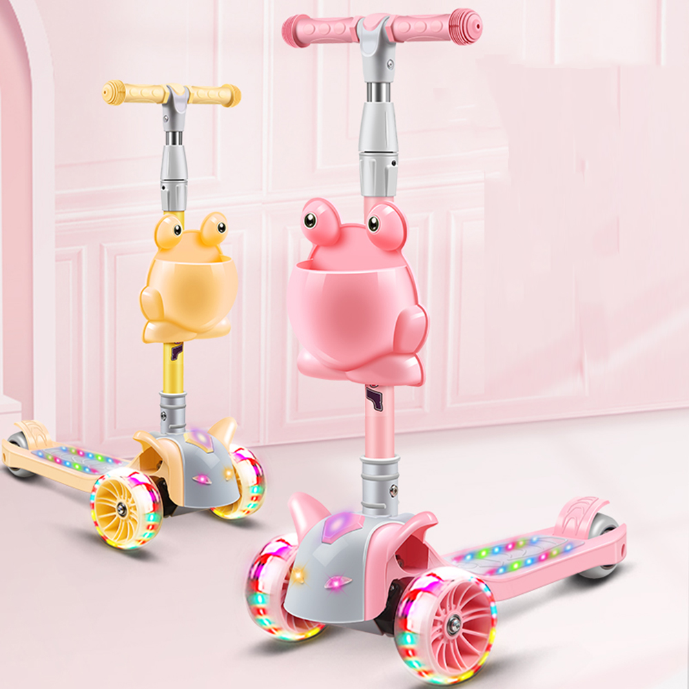 Wholesale price three PU light wheels Iron aluminum kick scooter kids children scooter for baby