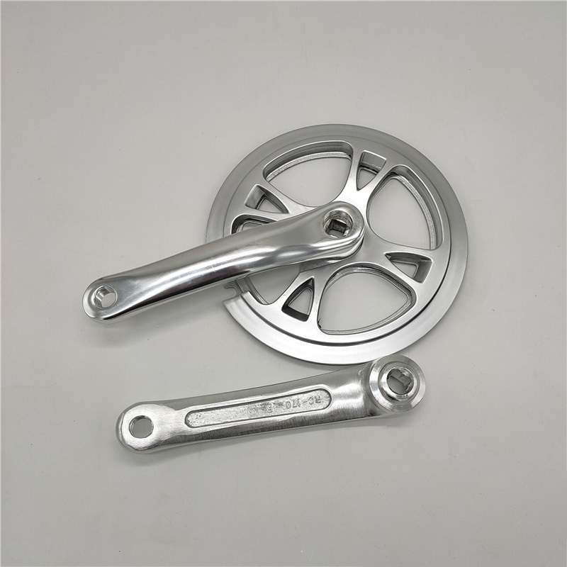 44T Fixed Gear Single Speed Bicycle Flywheel Crankset Road Bike Aluminum Alloy Crankset Bicycle Crank & Chainwheel