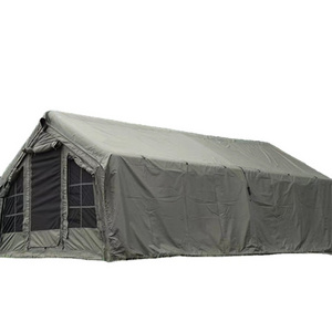 Army Green Large Inflatable Camping 2 Bedrooms Night Family Tent For Sale