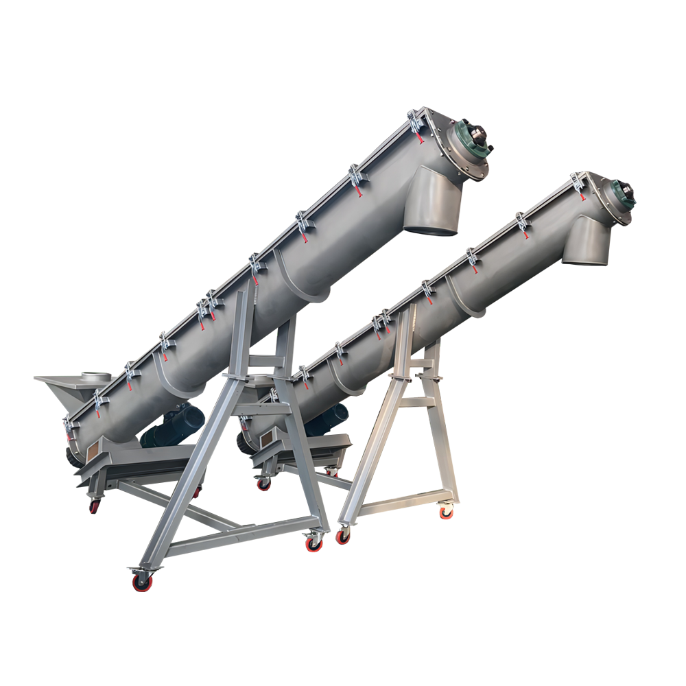 DZJX Durable Inclined Stainless Steel Milk Starch Powder Screw Feeder Conveyor Machine U Type Auger Conveyors For Acid Conveying