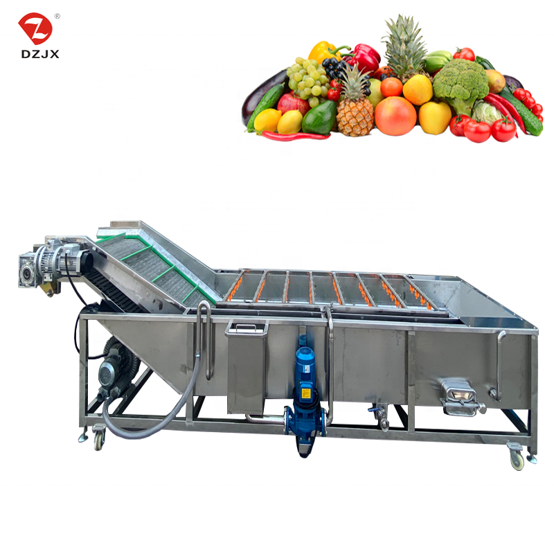 DZJX Hydroxyl Fruit And Vegetable Processing Line Cleaning Drying Sorting Waxing Machine Citrus Fruit Washing Machine