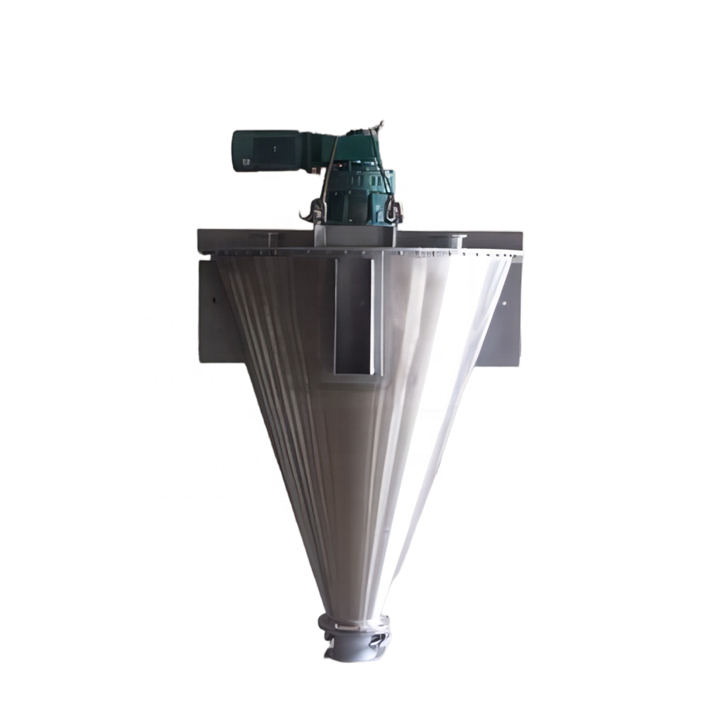 DZJX Stainless Steel dry Powder Double Screw Cone Shaped Mixer Single Spiral Conical Vacuum Ribbon Mixer