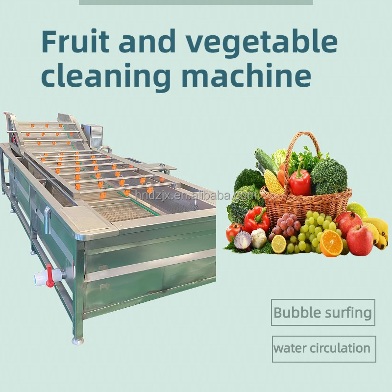 DZJX Hydroxyl Fruit And Vegetable Processing Line Cleaning Drying Sorting Waxing Machine Citrus Fruit Washing Machine