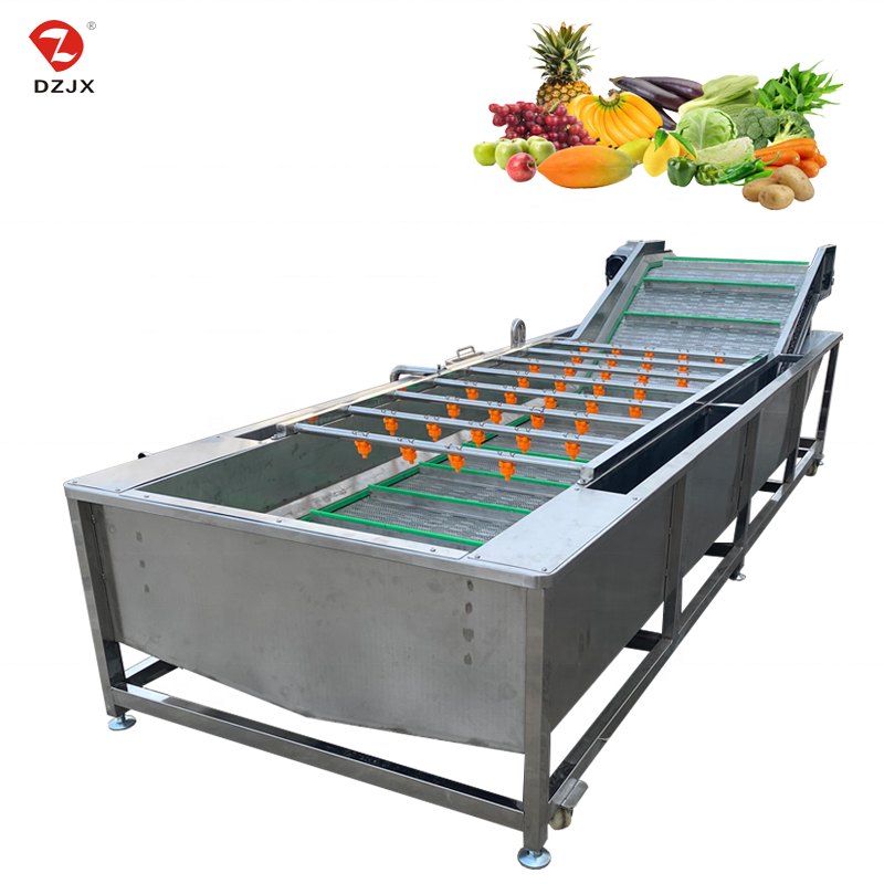 DZJX Hydroxyl Fruit And Vegetable Processing Line Cleaning Drying Sorting Waxing Machine Citrus Fruit Washing Machine